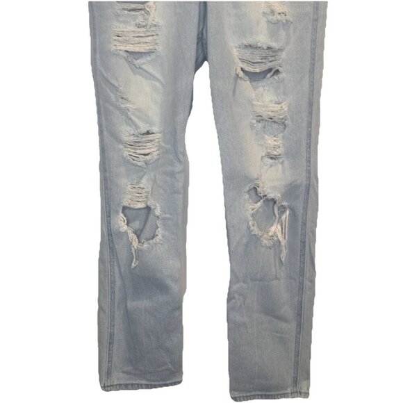 Hollister Ultra High Rise Mom Denim Jeans Vintage Stretch Distressed 24w X 27L - Picture 3 of 11